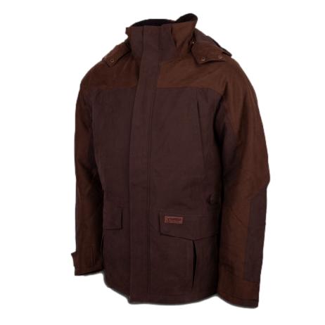 Wildebees Elite Oilskin Padded Parka Chocolate