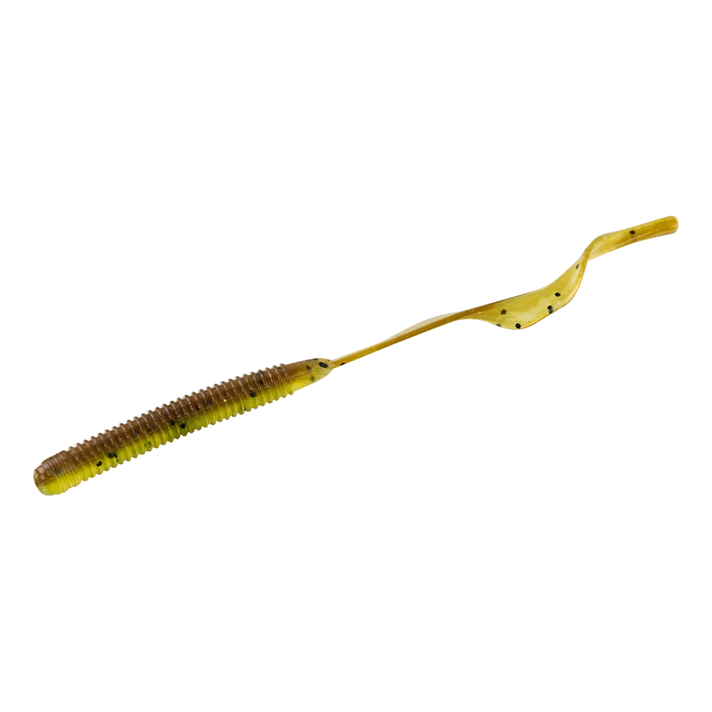 McCarthy McSlice 4" Finesse Worm Green Pumpkin Glow