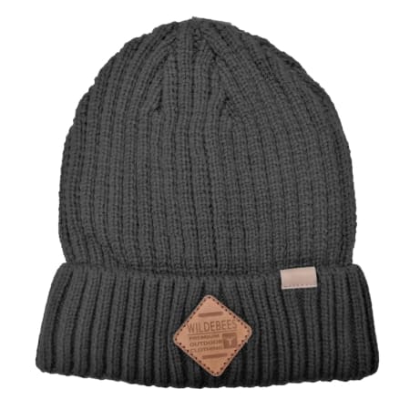 Wildebees Leather Patch Beanie Olive