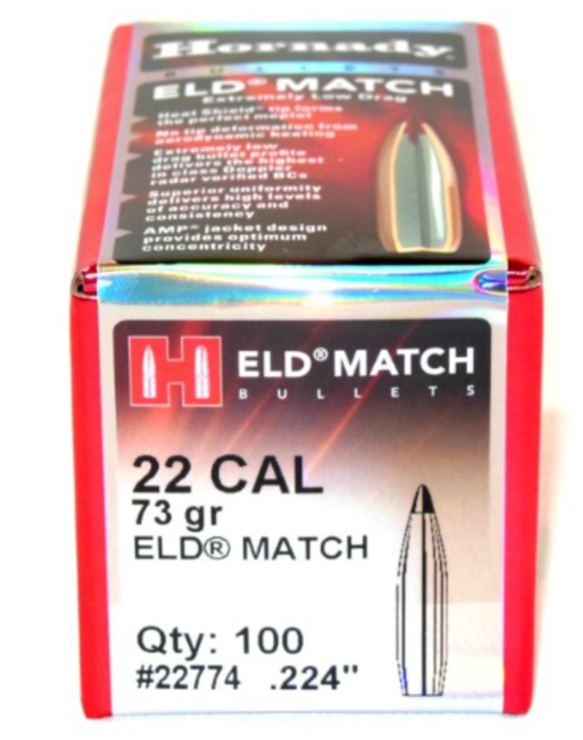 Hornady 22 Cal 73Gr ELD-M #22774