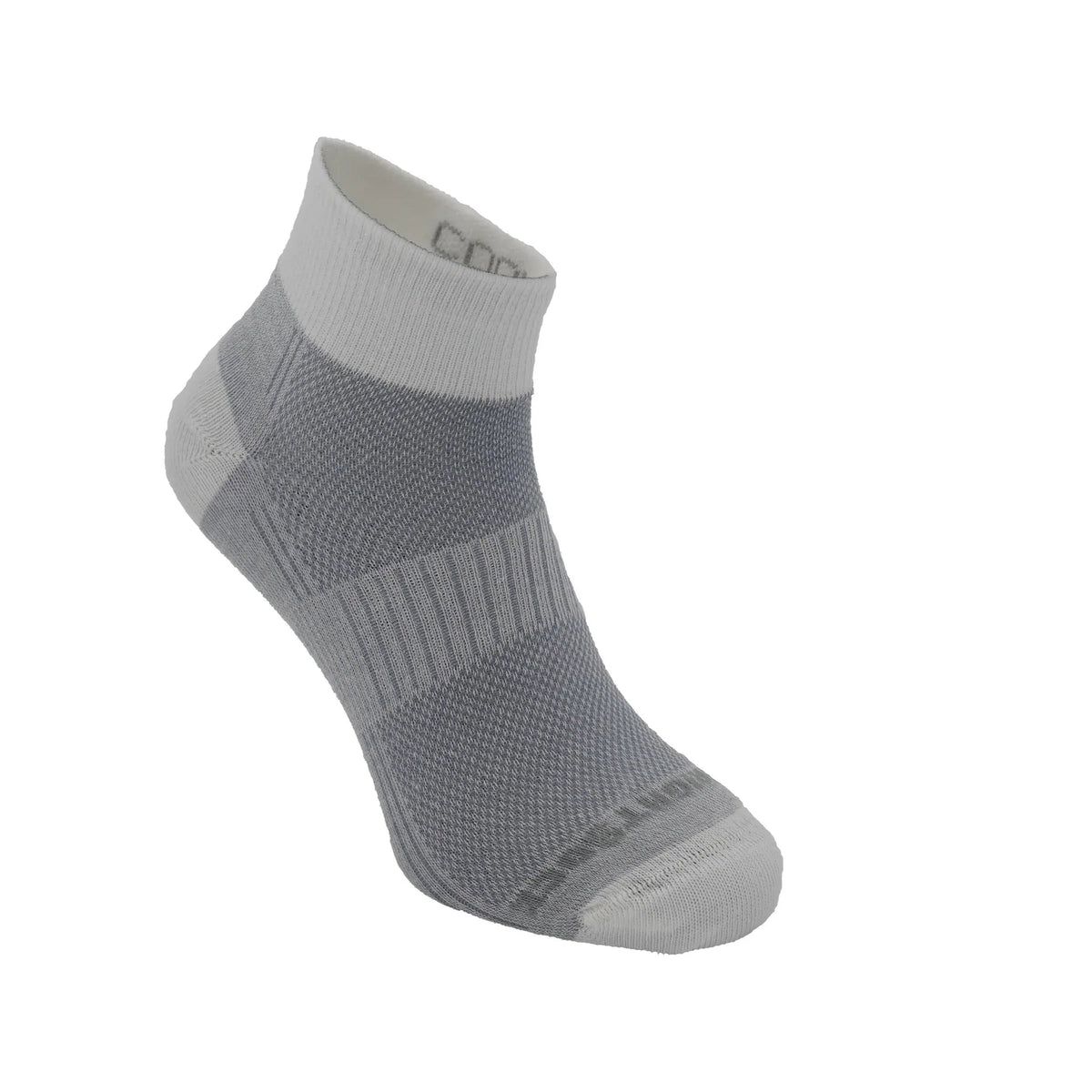 Wrightsock Coolmesh II Quarter Socks Light Grey/White Medium