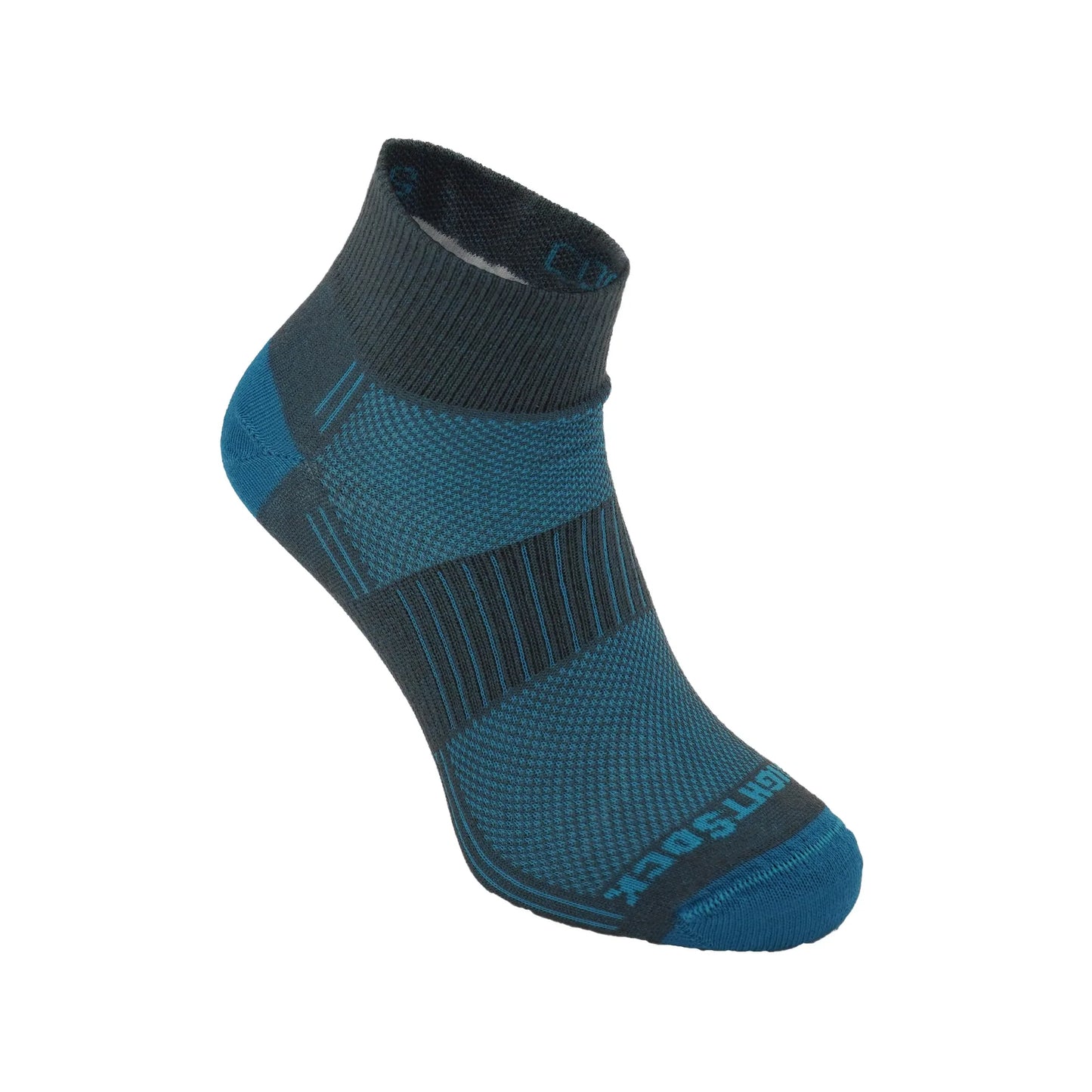 Wrightsock Coolmesh II Quarter Socks Ash Turquoise Small