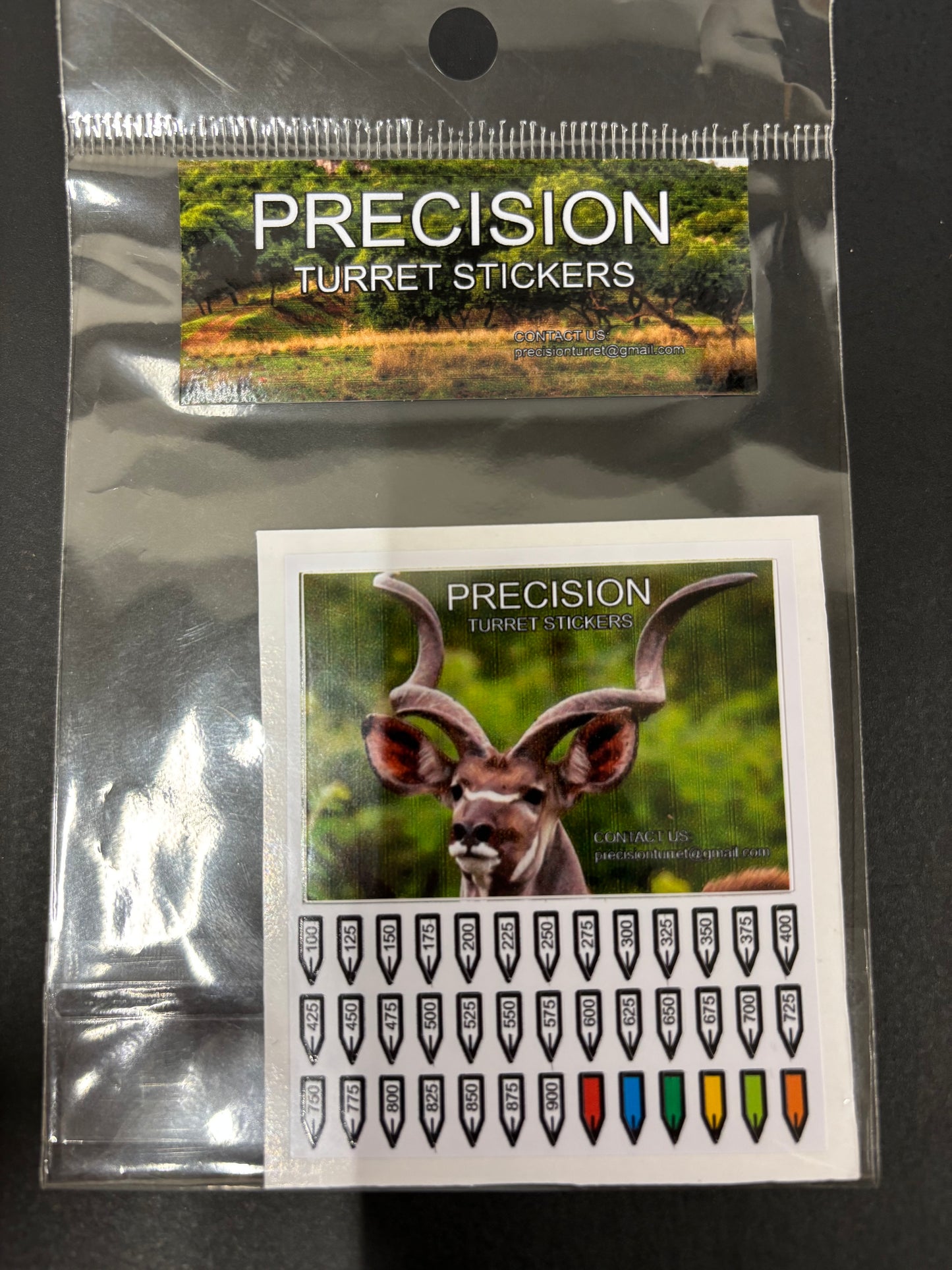Precision 100–900 Turret Stickers