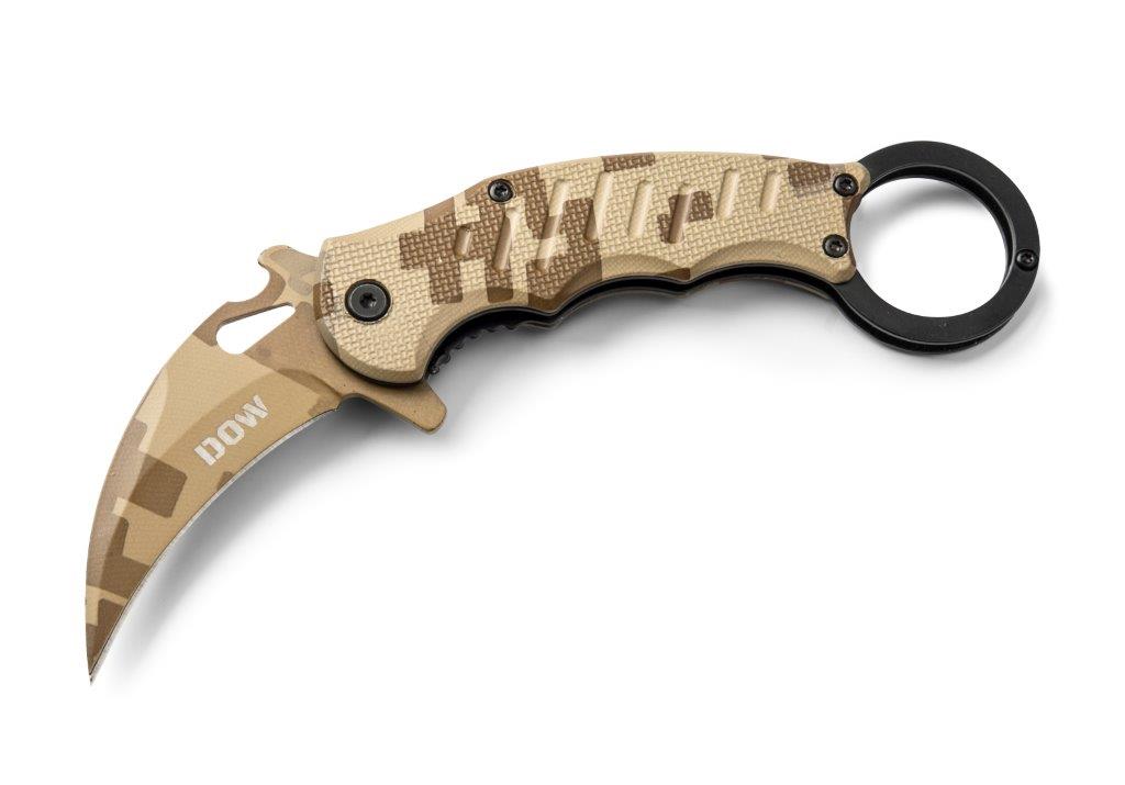 DOW Brentoni K2292 Karambit Knife Black Aluminum