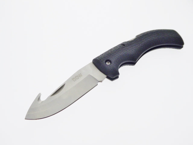 Dow Brentoni Hook Blade Knife 4.5" Black Rubber Handle
