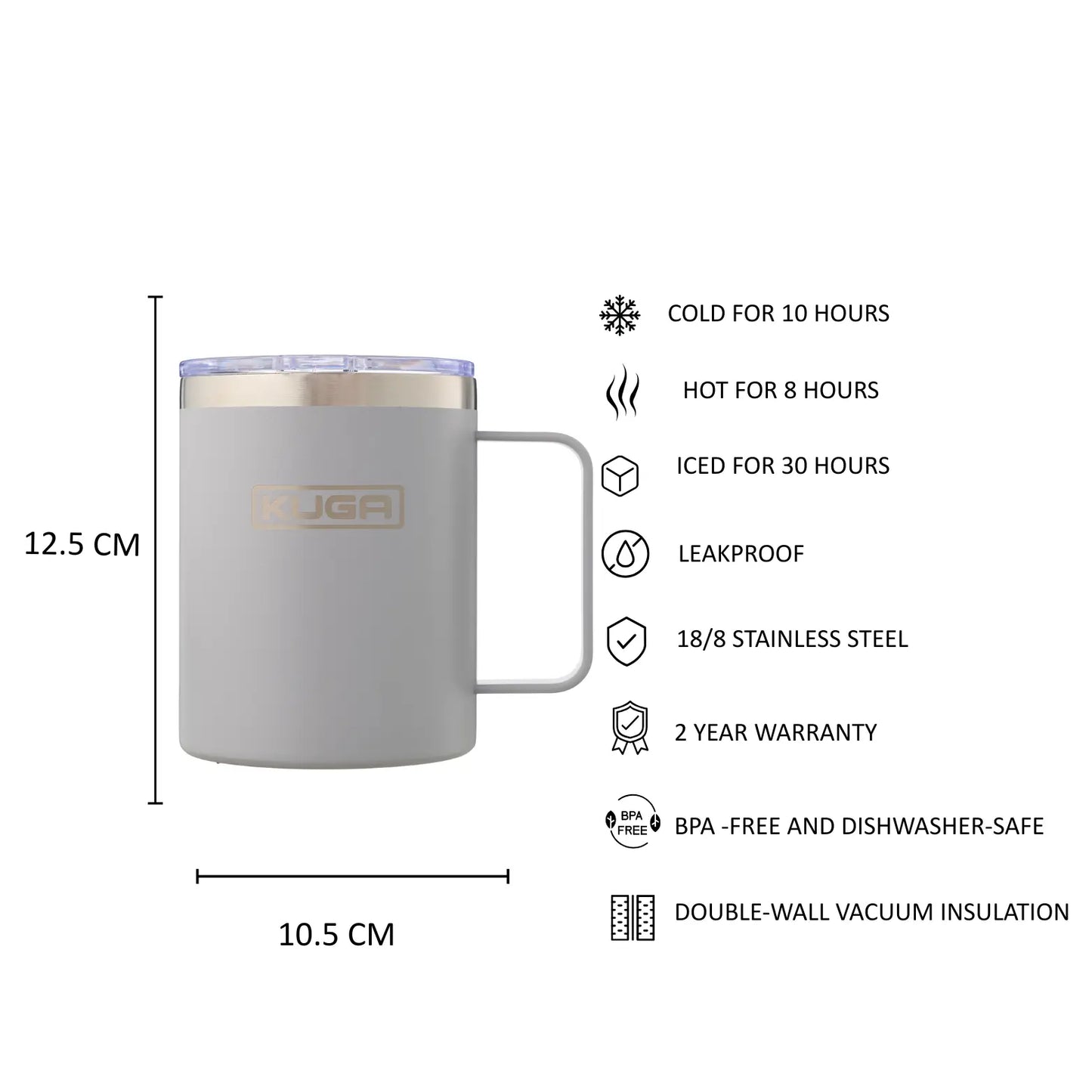 KUGA Camp Mug 350ml Grey
