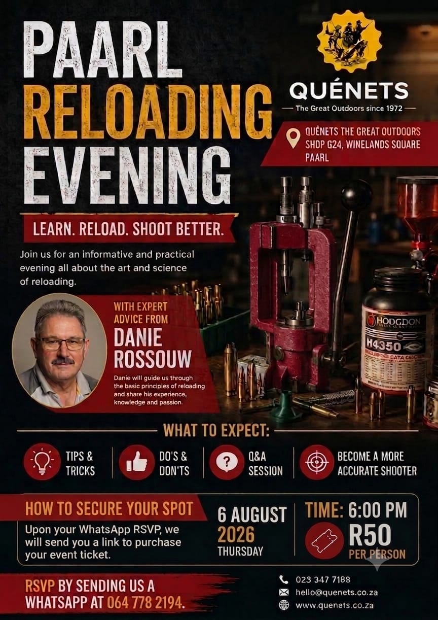 PAARL RELOADING EVENING - 6 AUG 2026