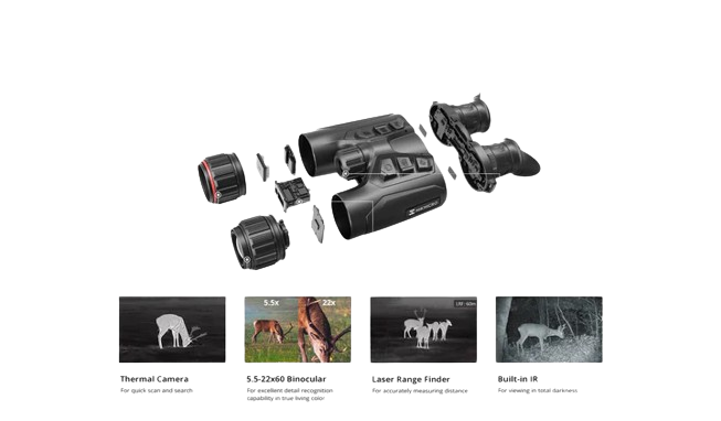 Hikmicro Habrok 4K HE25L 5.5-22x60 Binoculars