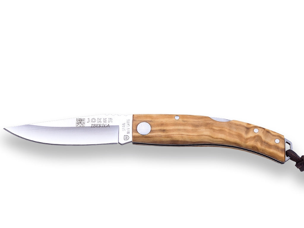 Joker Iberica Folding Knife 7.5cm Olive Wood