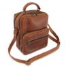 Der Lederhandler Max Unisex Leather Sling Bag Tobacco