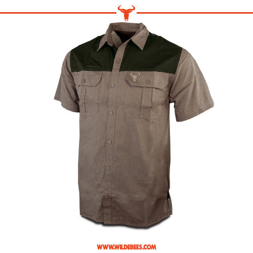 Wildebees Casual Short Sleeve Two-Tone Shirt