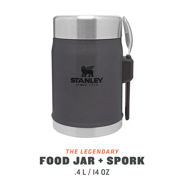 Stanley Food Jar with Spork 0.4L Charcoal