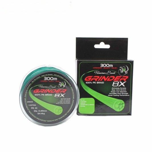 Grinder Braid 8X PE1.5 300m 20lb Green