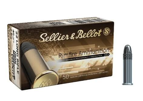 Sellier & Bellot 22LR High Velocity 40gr Hp Ammunition (50/Box)