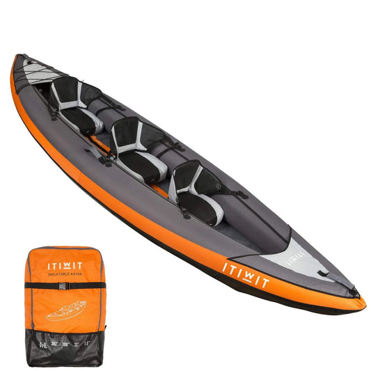 Itiwit 3-Person Inflatable Kayak Orange
