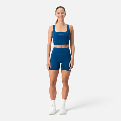 First Ascent Ladies Motion Support Crop Varsity Blue