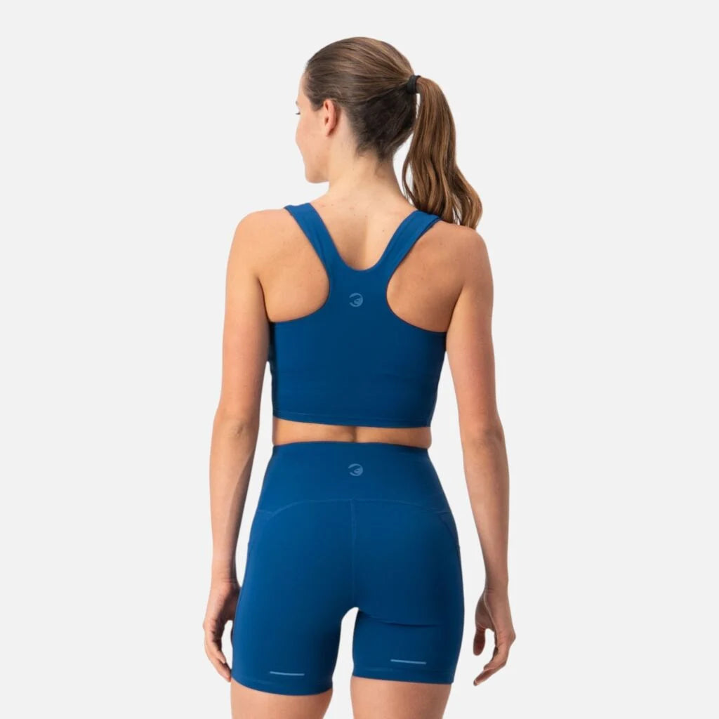 First Ascent Ladies Motion Support Crop Varsity Blue