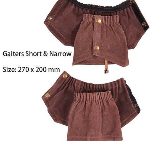 El Paso Leather Short Gaiters Wide Peccary Brown