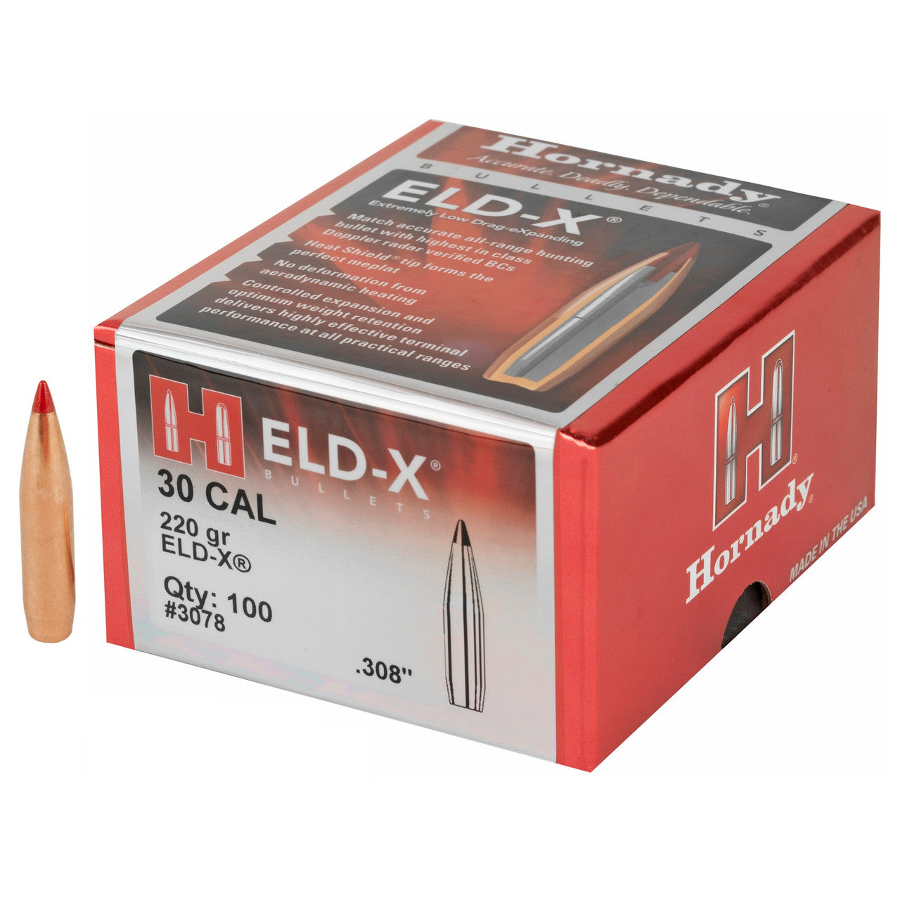 Hornady 30 Cal 220Gr ELD-X