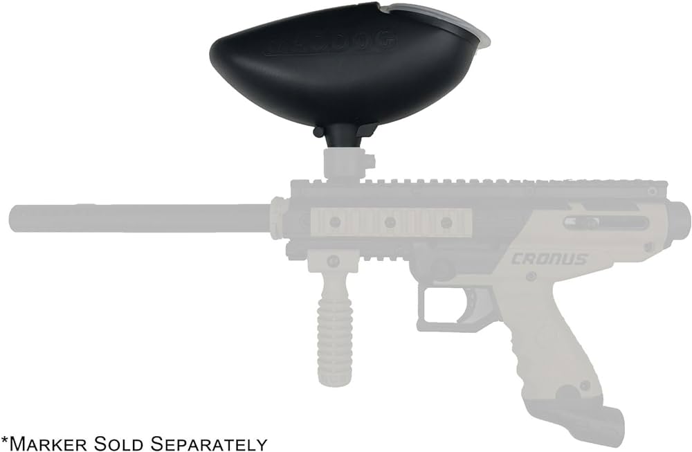 Maddog Standard Paintball Hopper 200 Round - Clear/Black