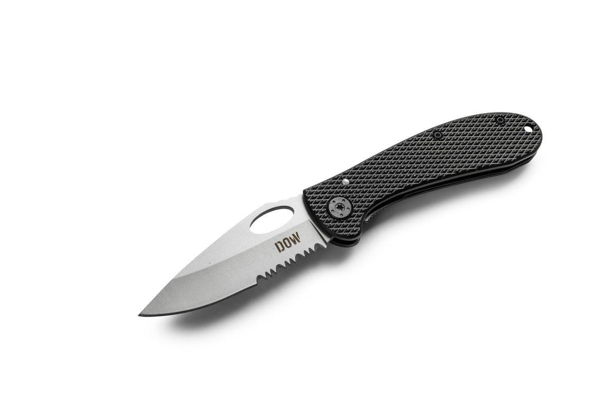 DOW Tazz Folding Knife, Satin Blade