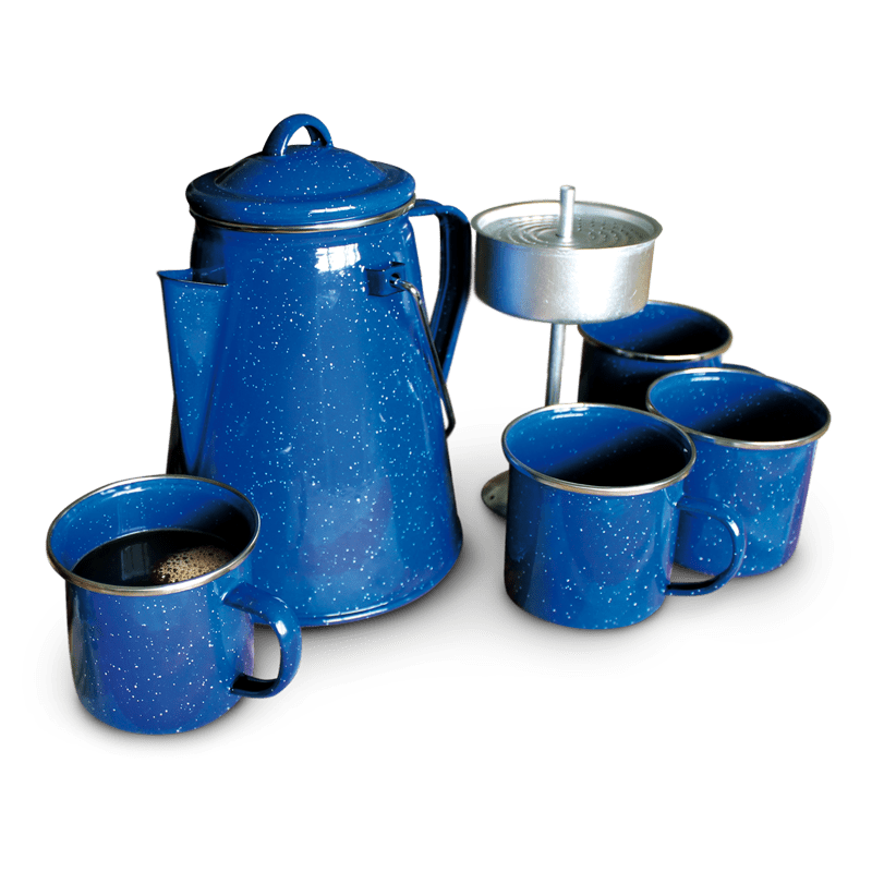 LK'S Coffee Percolator Set with Mugs