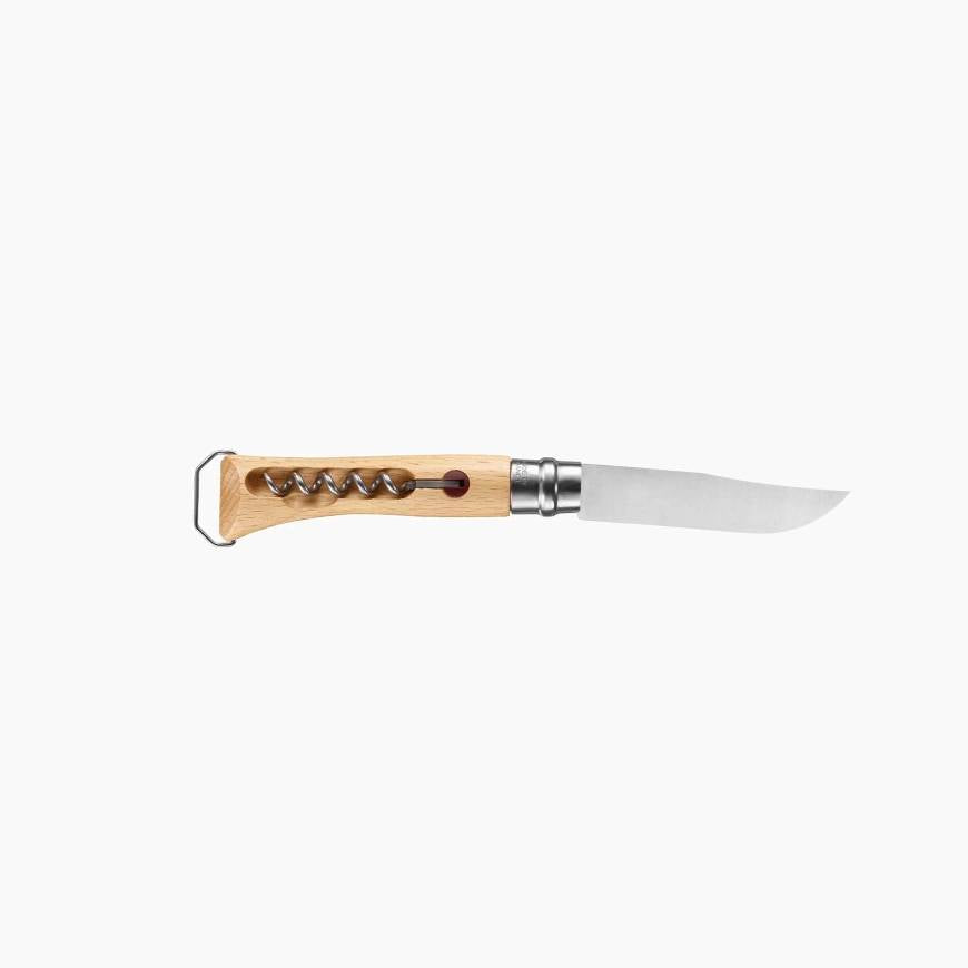 Opinel No. 10 Stainless Knife with Corkscrew & Bottle Opener
