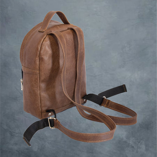 Excelsior Leather Ladies City Backpack Brandy