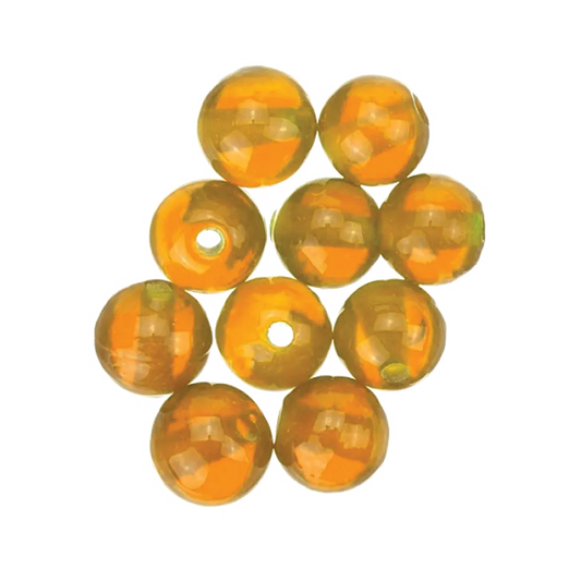 Sensation Glass Beads Amber 6mm