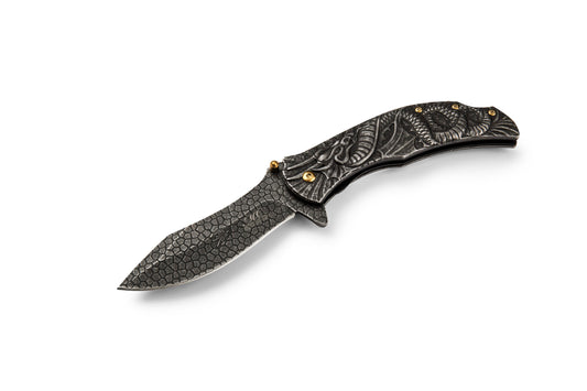 DOW Brentoni K9402 Stonewash Dragon Folding Knife