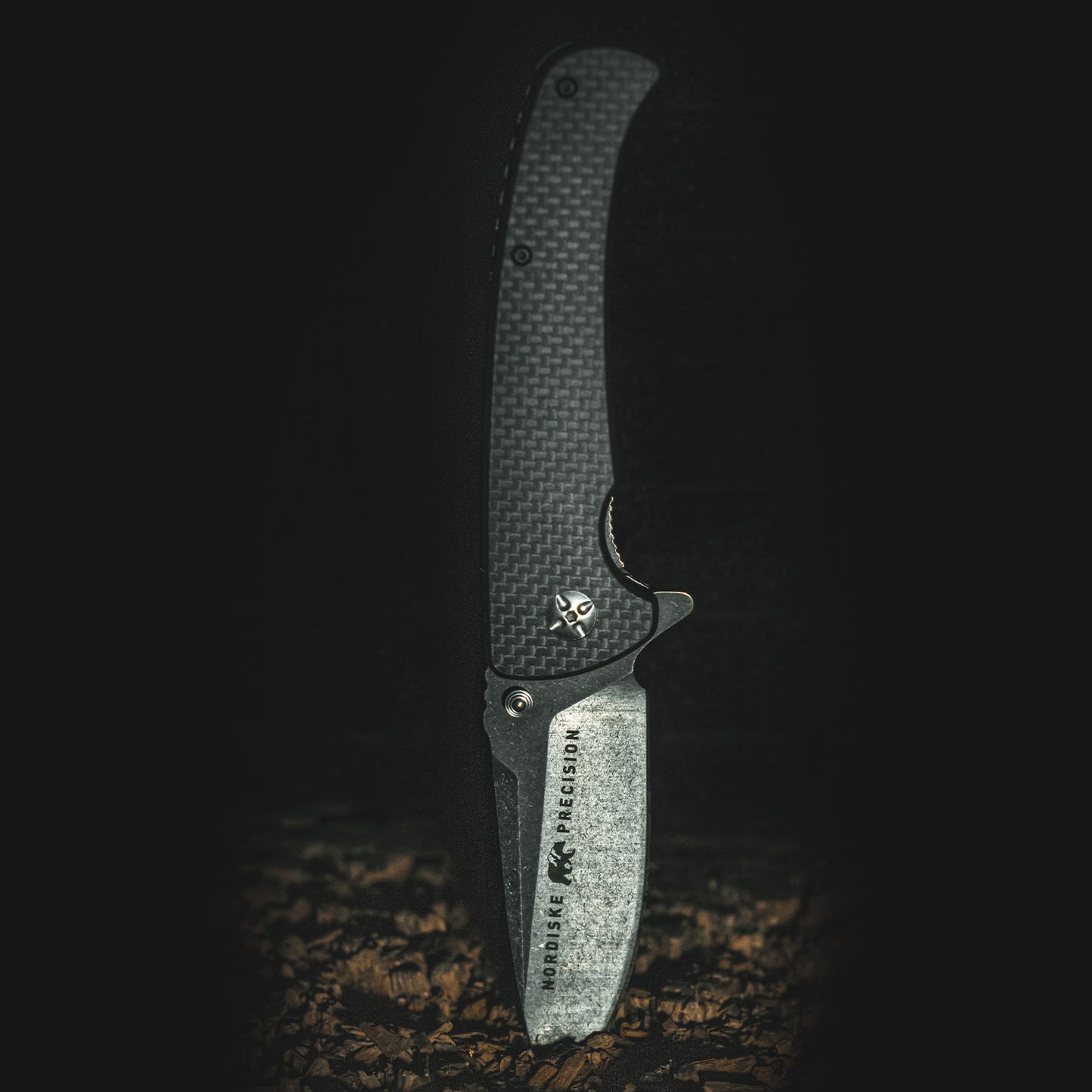 Nordiske Precision Folding Knife Carbon Handle 440 Steel
