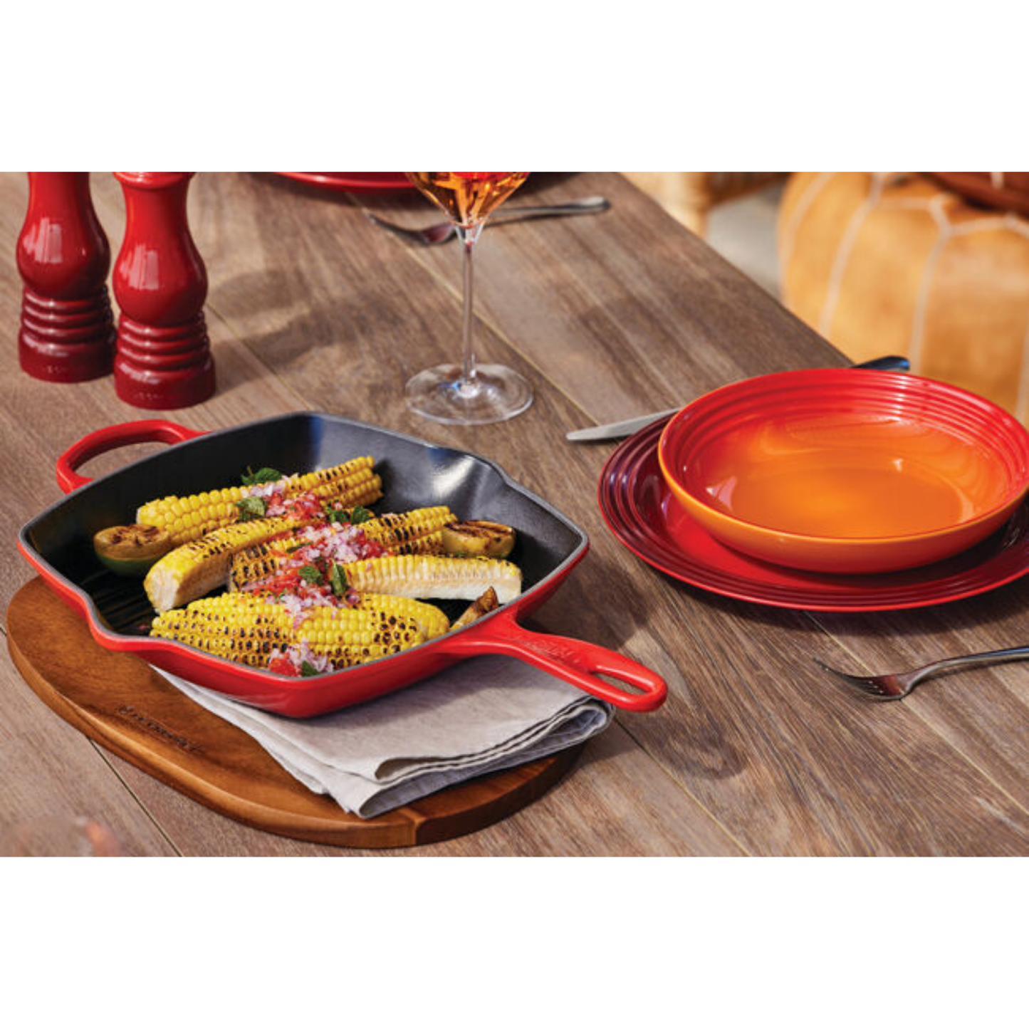 Le Creuset Square Skillet 26cm Cerise
