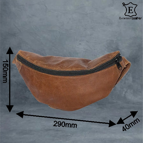 Excelsior Leather Moonbag Standard Brandy