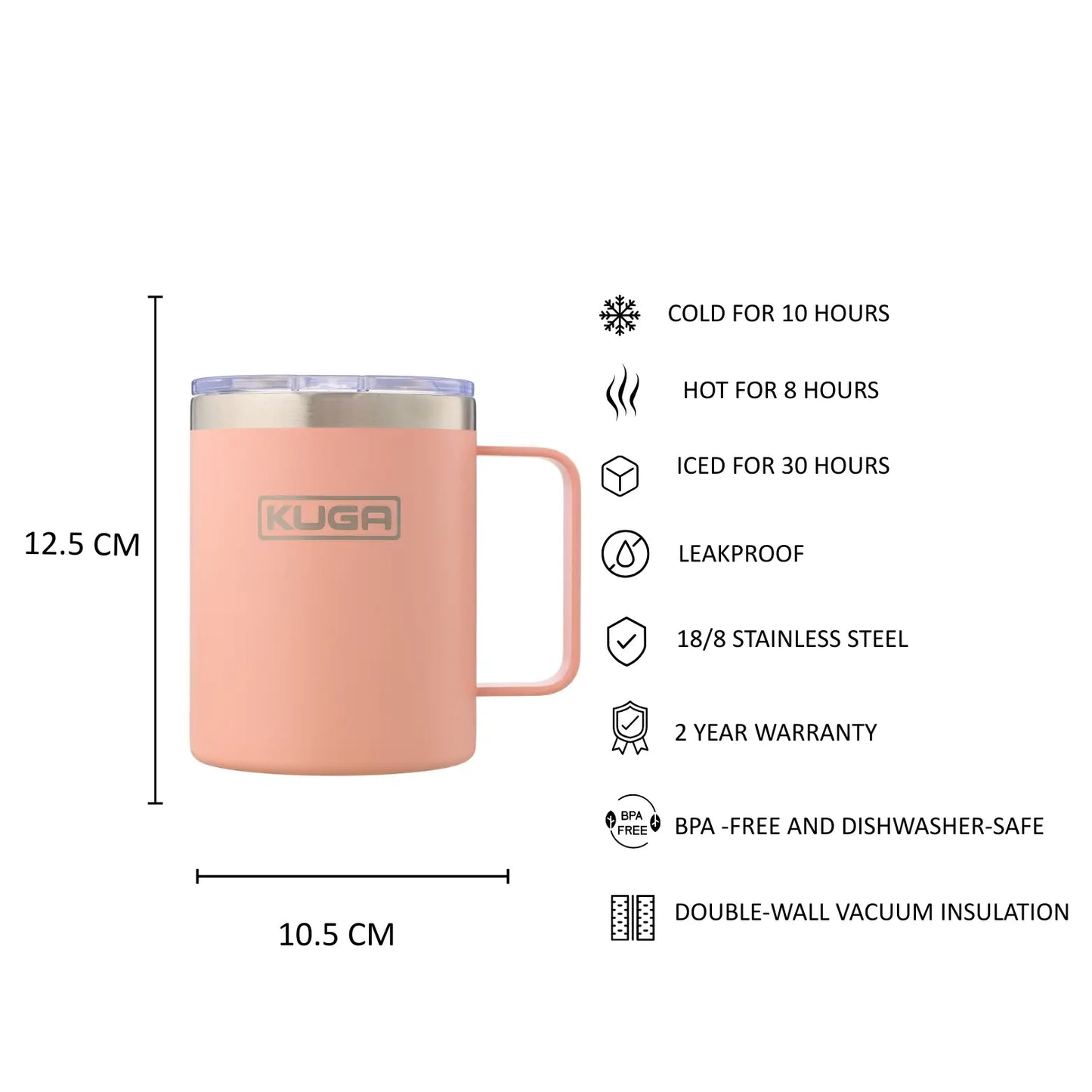 KUGA Camp Mug 350ml Peach