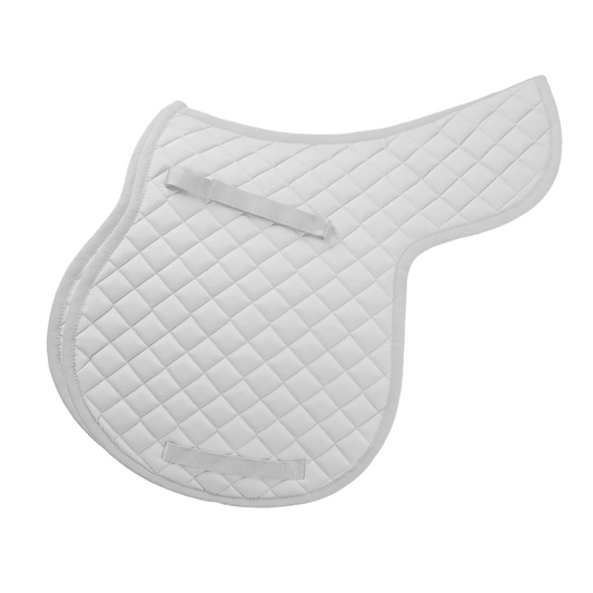 Solo Saddlers Numnah GP Shape Quilted - White