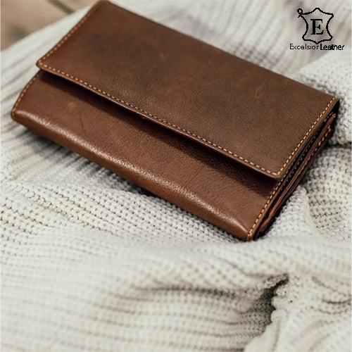 Excelsior Leather Silence RFID Wallet Cognac