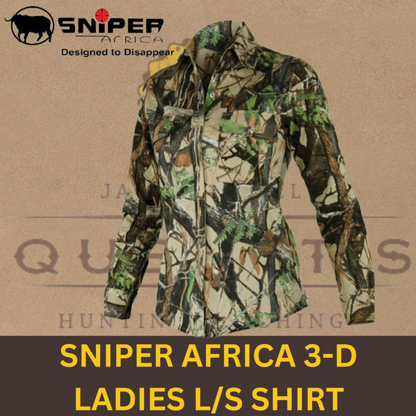 SNIPER AFRICA 3-D LADIES L/S SHIRT