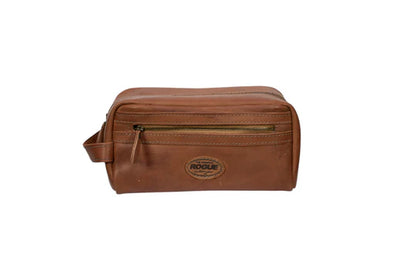 Rogue Tiger Moth Toiletry Bag Tan Leather