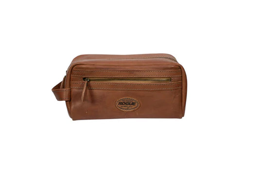 Rogue Tiger Moth Toiletry Bag Tan Leather