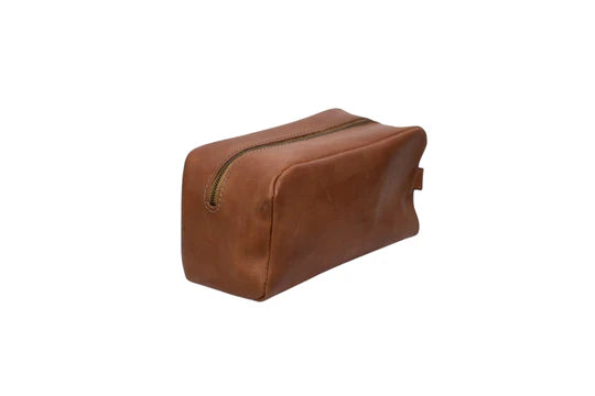 Rogue Tiger Moth Toiletry Bag Tan Leather