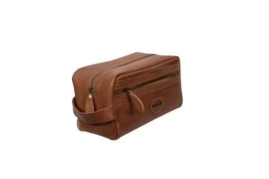 Rogue Tiger Moth Toiletry Bag Tan Leather