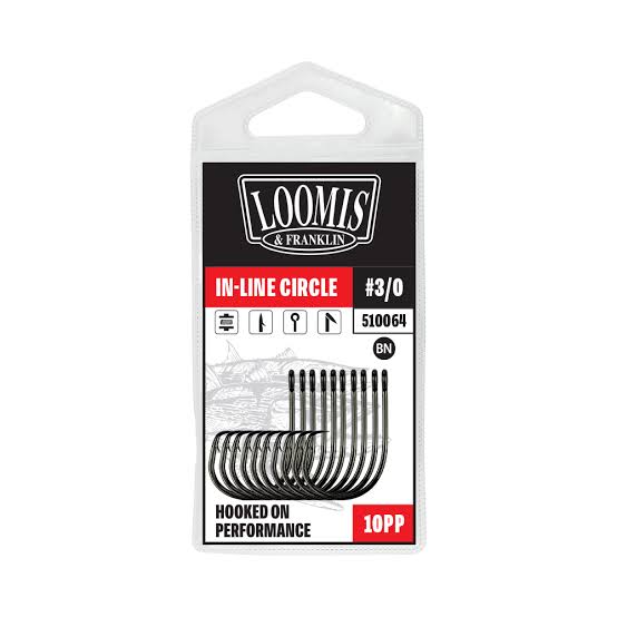 Loomis & Franklin In-Line Circle #3/0 Hook (10/Pack)