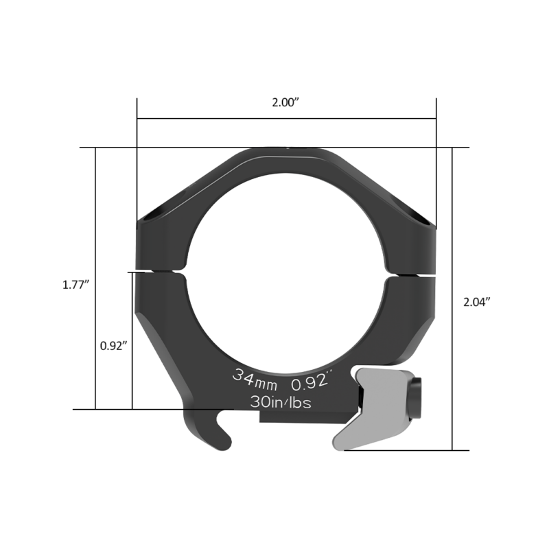 Arken 34mm Low HALO Ti Titanium Scope Rings