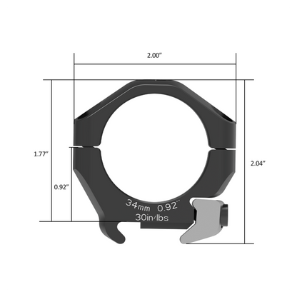 Arken 34mm Low HALO Ti Titanium Scope Rings