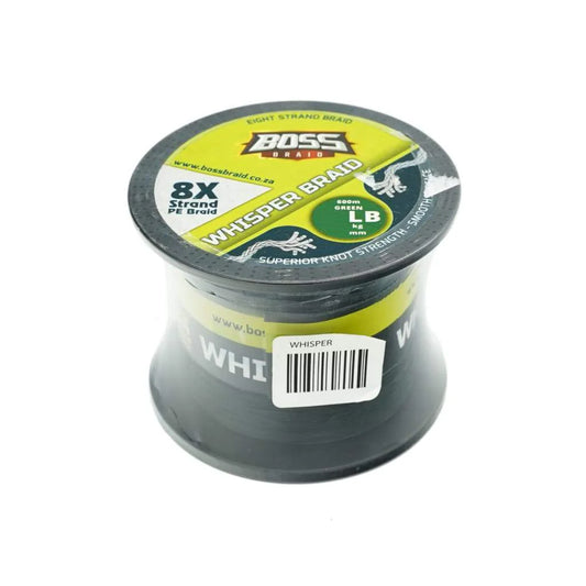 Braid Boss Whisper 50lb 600m Braided Line Green