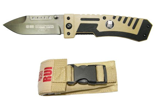 RUI Tactical Folding Knife with Sheath 8.5cm