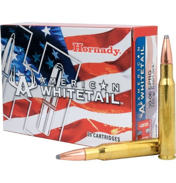 Hornady American Whitetail 30-06 150gr Interlock Ammunition (20/Box)