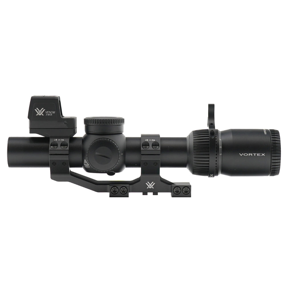 Vortex 1-6x24 SFP Riflescope + Venom 3 MOA Enclosed Micro Red dot
