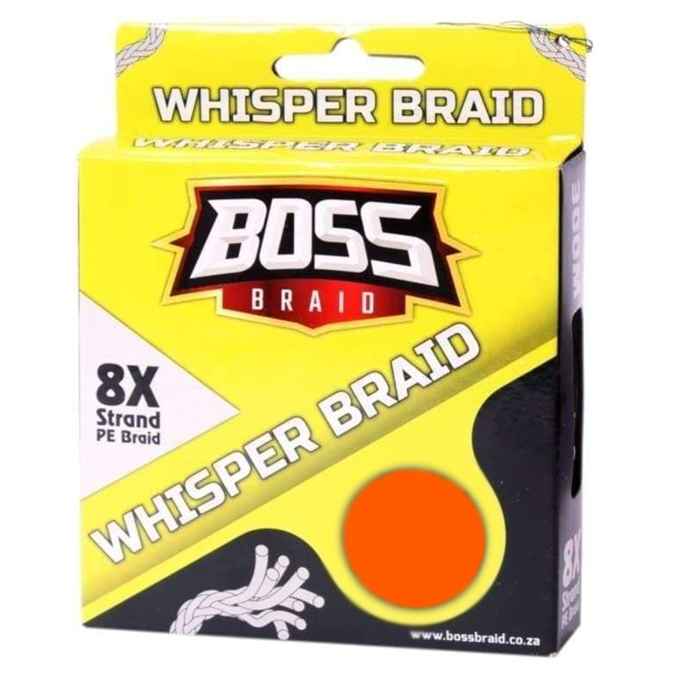 Braid Boss Whisper 20lb 300m Braided Line Orange
