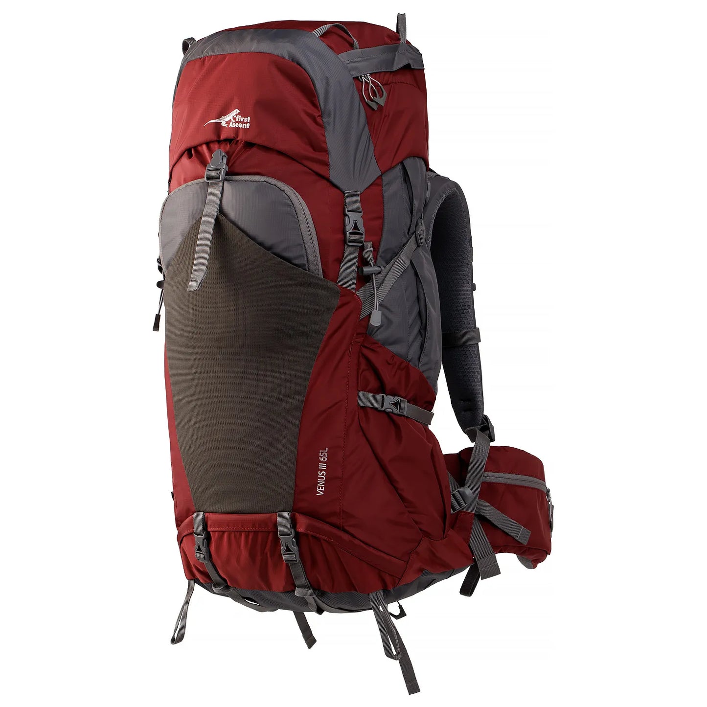 First Ascent Venus III 65L Backpack Burgundy